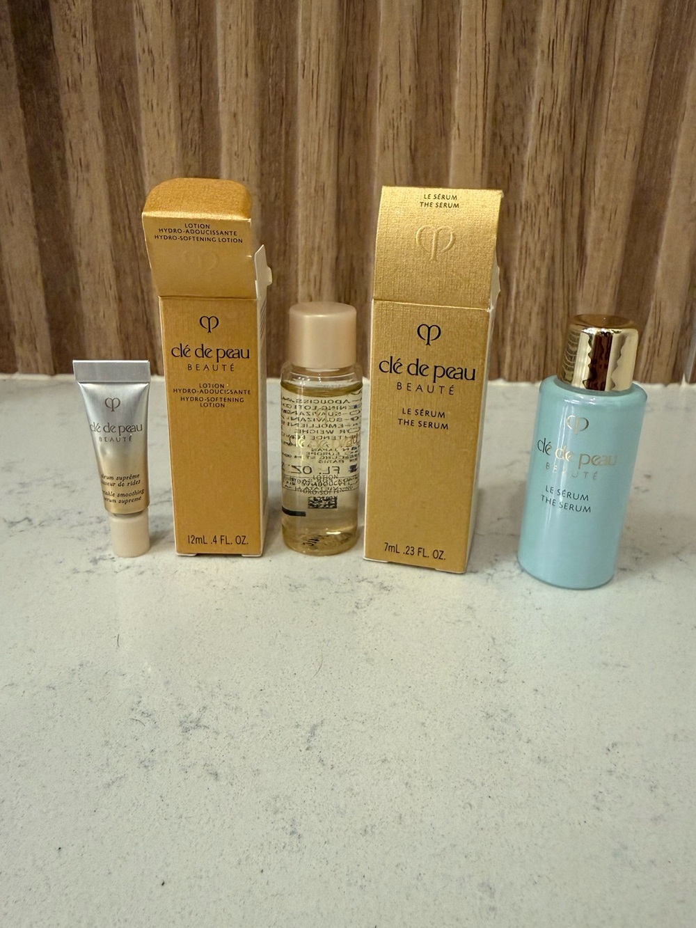 Cle De Peau 3 pc. Luxury Skincare Travel Size Samples -- Serum & Creams